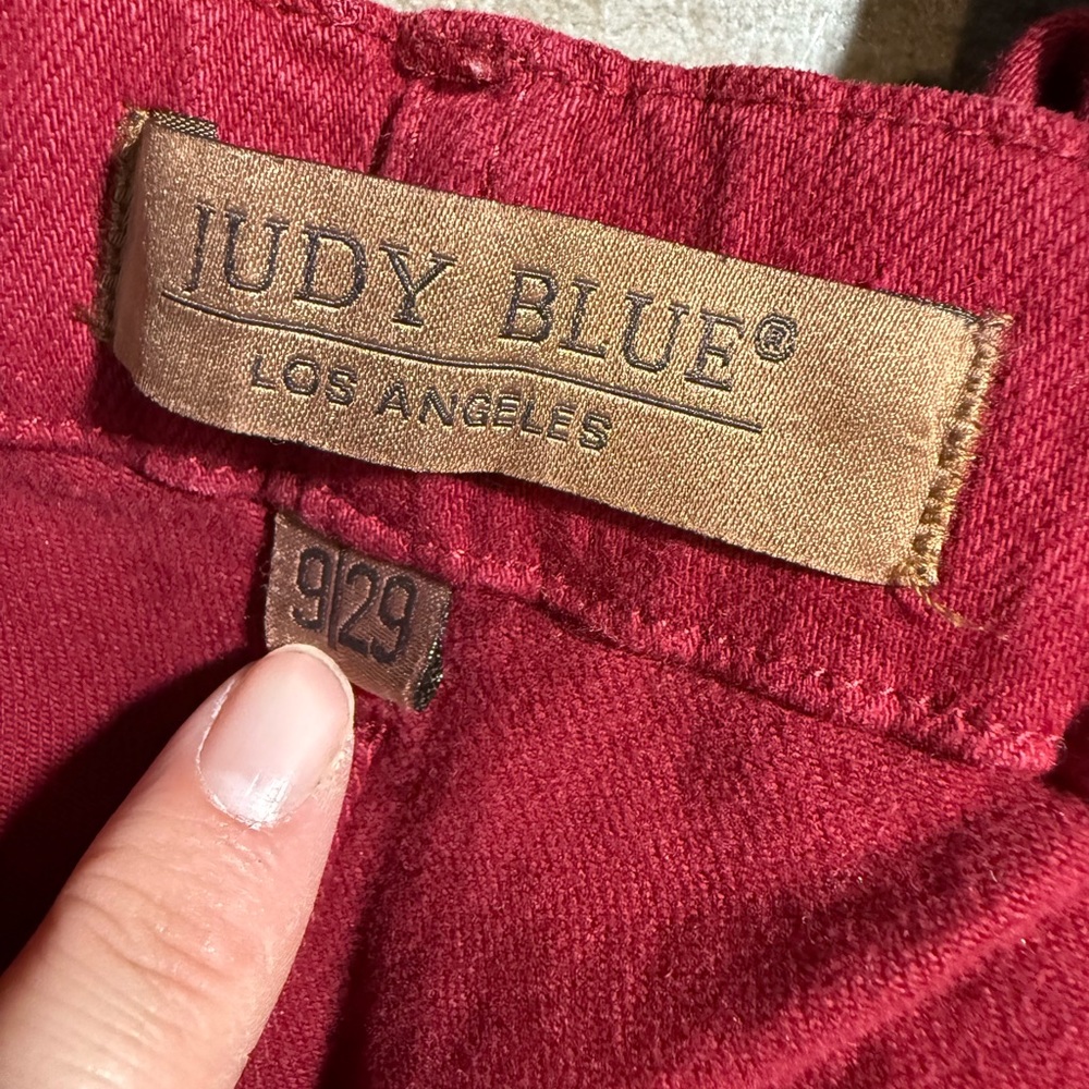 Judy Blue Garment‎ Dyed Red Pants- 9/29 - Picture 7 of 8
